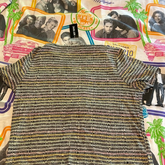 Hot Topic Not Sorry 90s aesthetic NWT button up crop - Picture 4 of 4